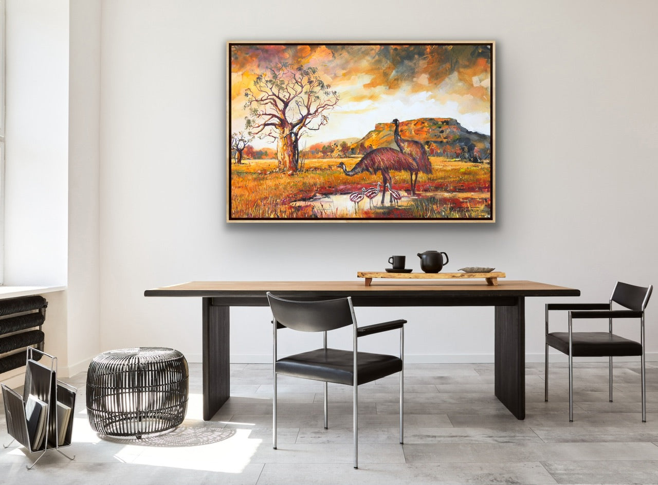 Emu Family in the Kimberley