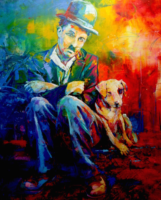 Charlie Chaplin and the Dog