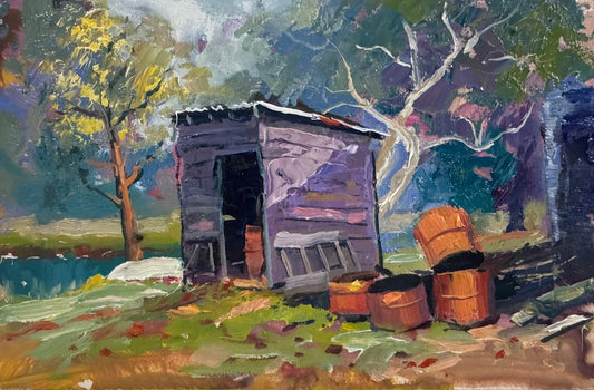 Shed and old drums