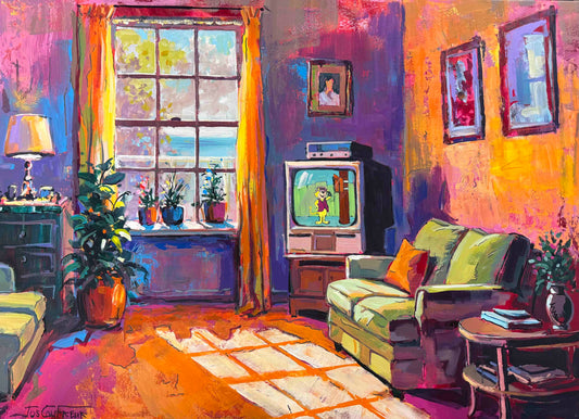 Interior : Nostalgic Living Room -- Reproduction Print