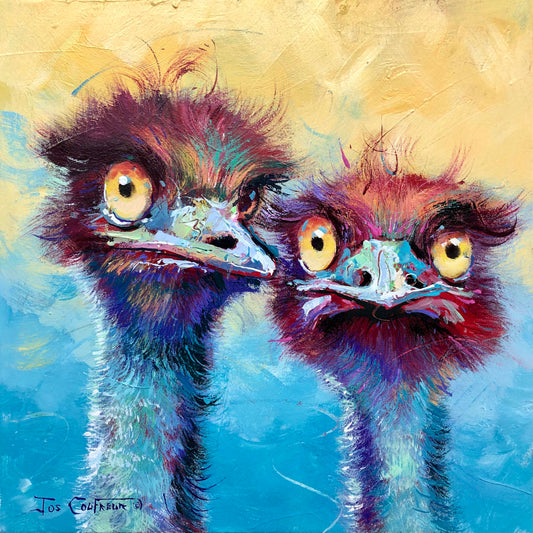 Pair of Emus - Reproduction Print